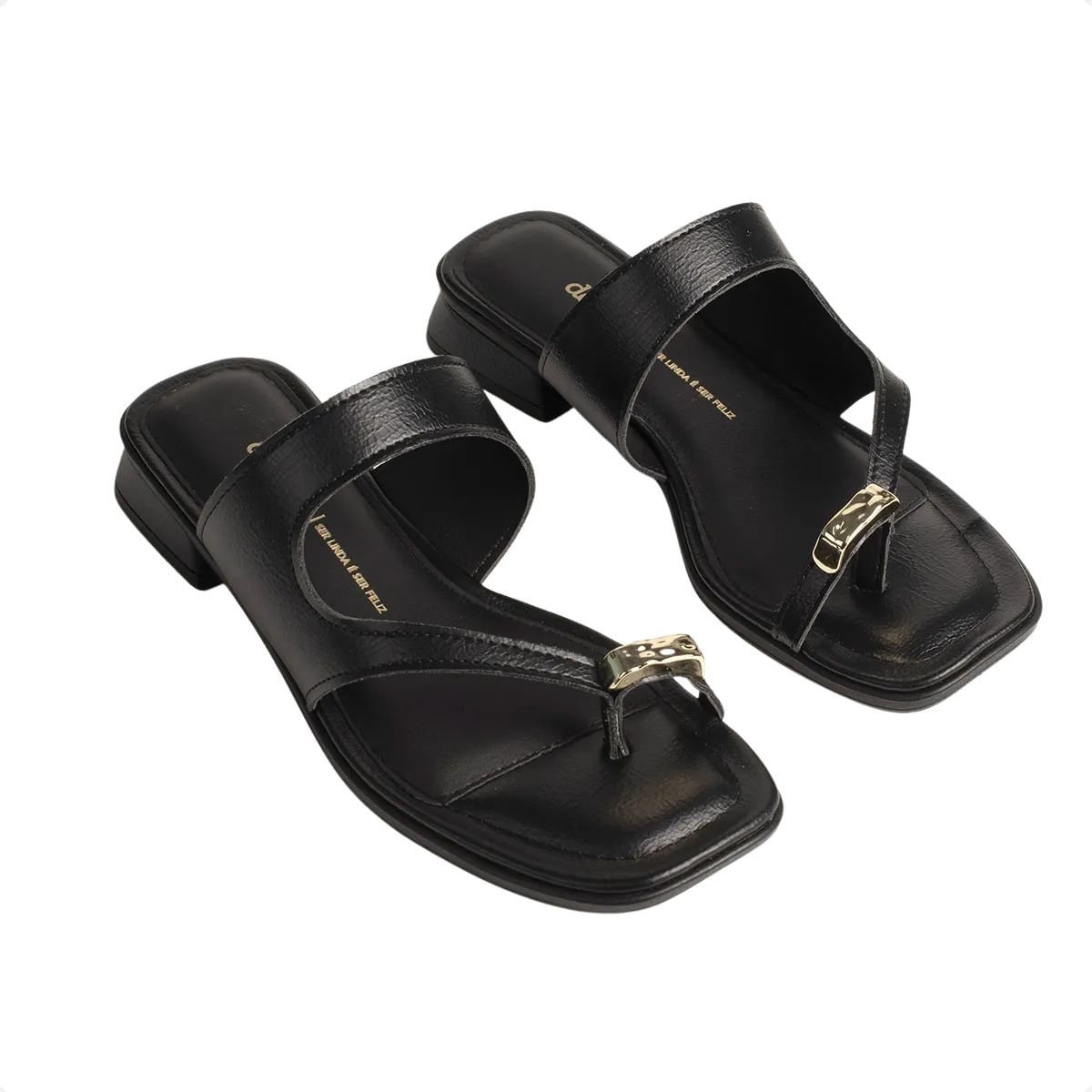 Tamanco Fem Salto Baixo Grosso Dakota  Y8874-0001 Preto 5