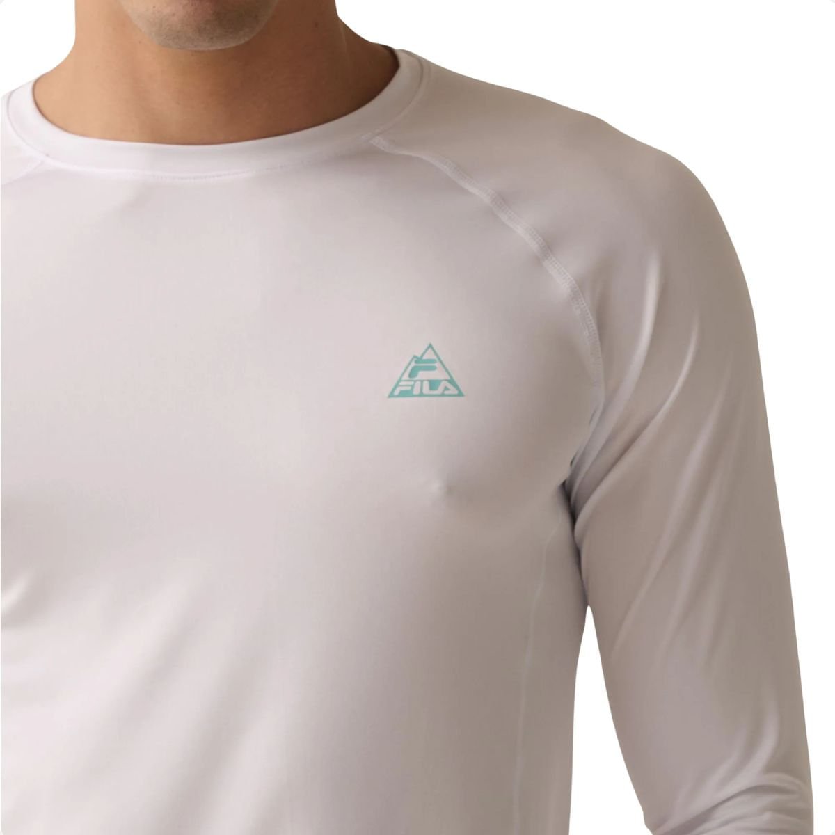 Camiseta Manga Longa Fila Outdoor Wod Masculina Branco 2