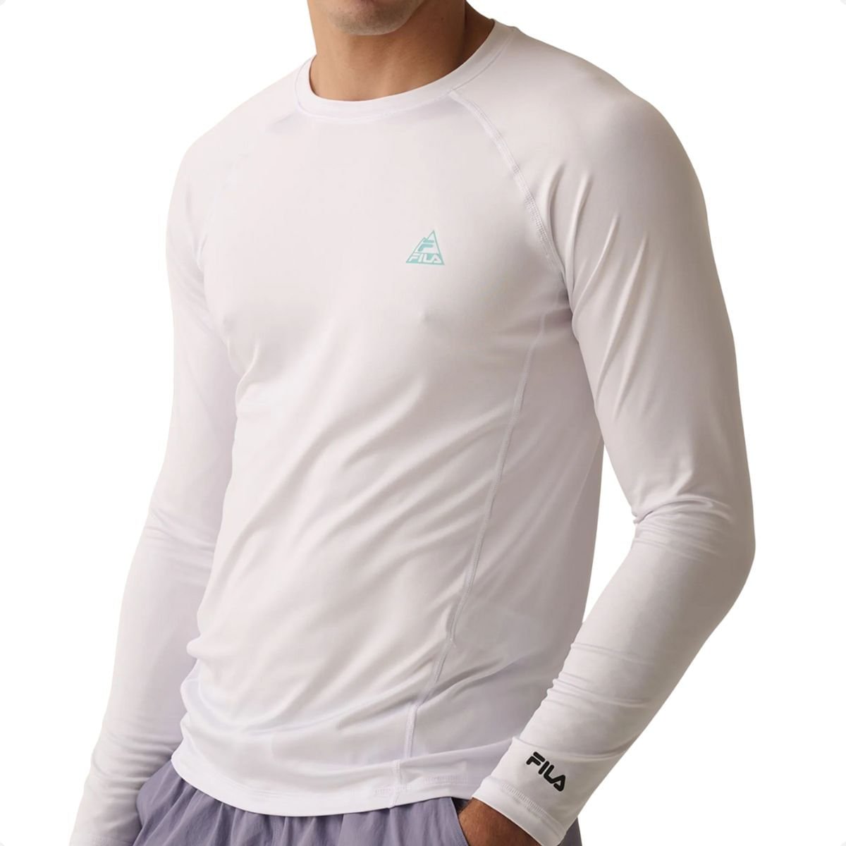 Camiseta Manga Longa Fila Outdoor Wod Masculina Branco 5