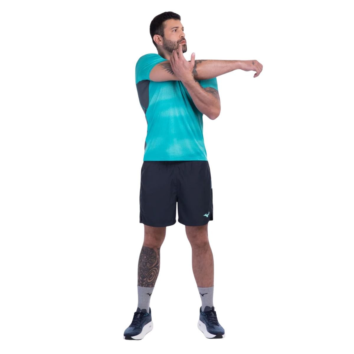 Bermuda Masculina Curta Mizuno Easy 5 7 Azul Azul Marinho 3