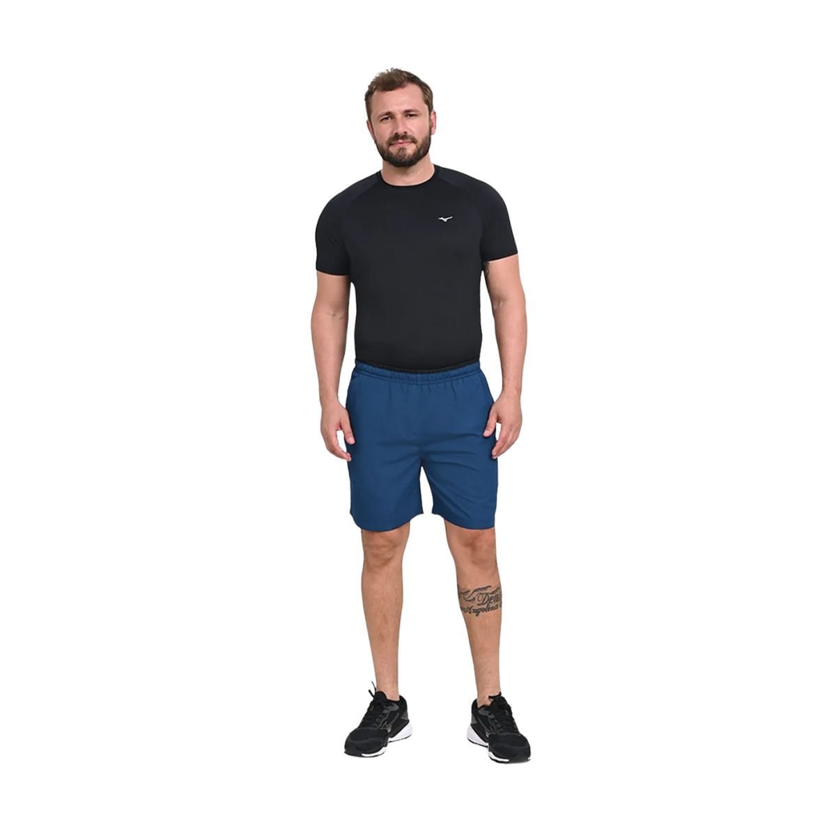 Bermuda Masculina Curta Mizuno Ten Maste Azul Azul 4