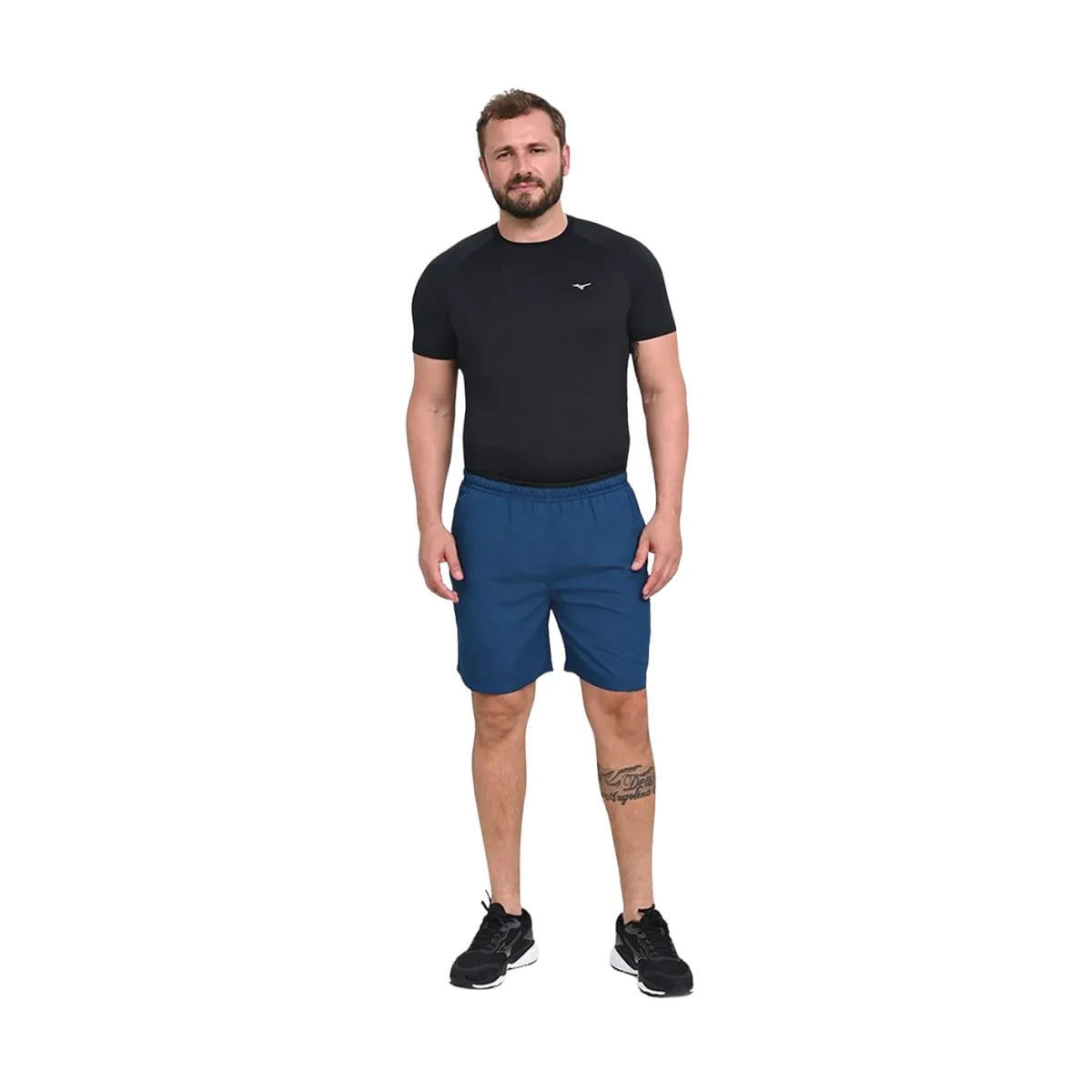 Bermuda Masculina Curta Mizuno Ten Maste Azul Azul 4