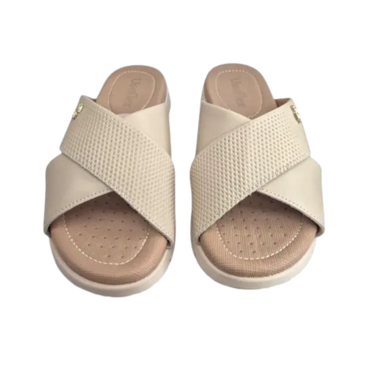 Tamanco Feminino Anabela Usaflex Off White Bege 3