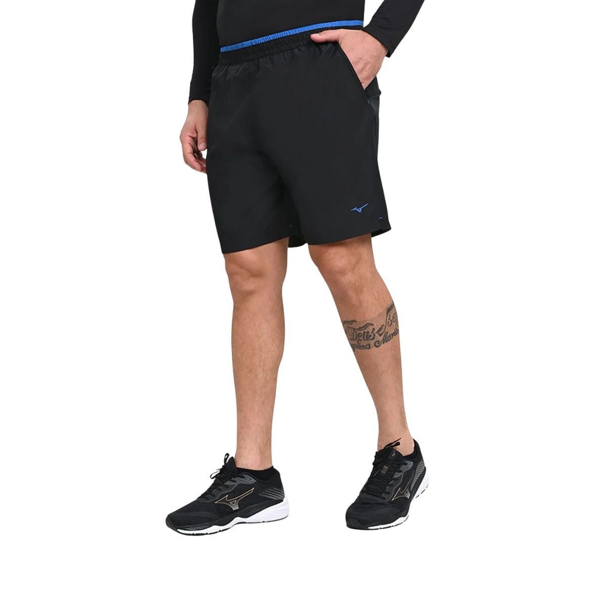 Bermuda Masculina Curta Mizuno Ten Maste Preta Preto 2