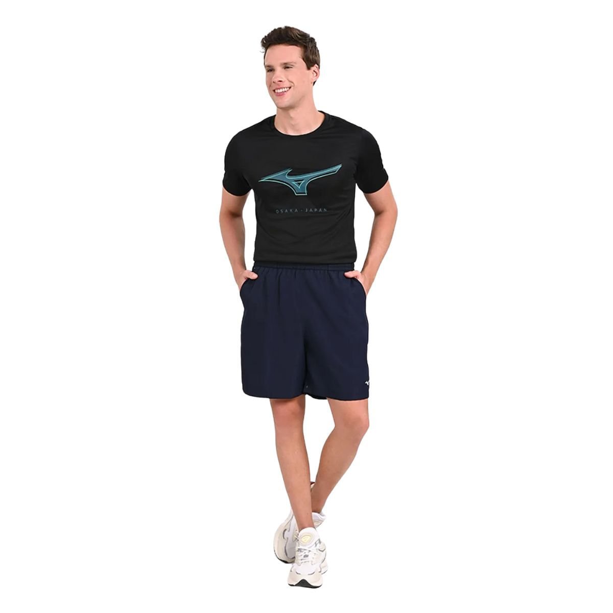 Bermuda Masculina Curta Mizuno Ten Maste Azul Azul Marinho 2