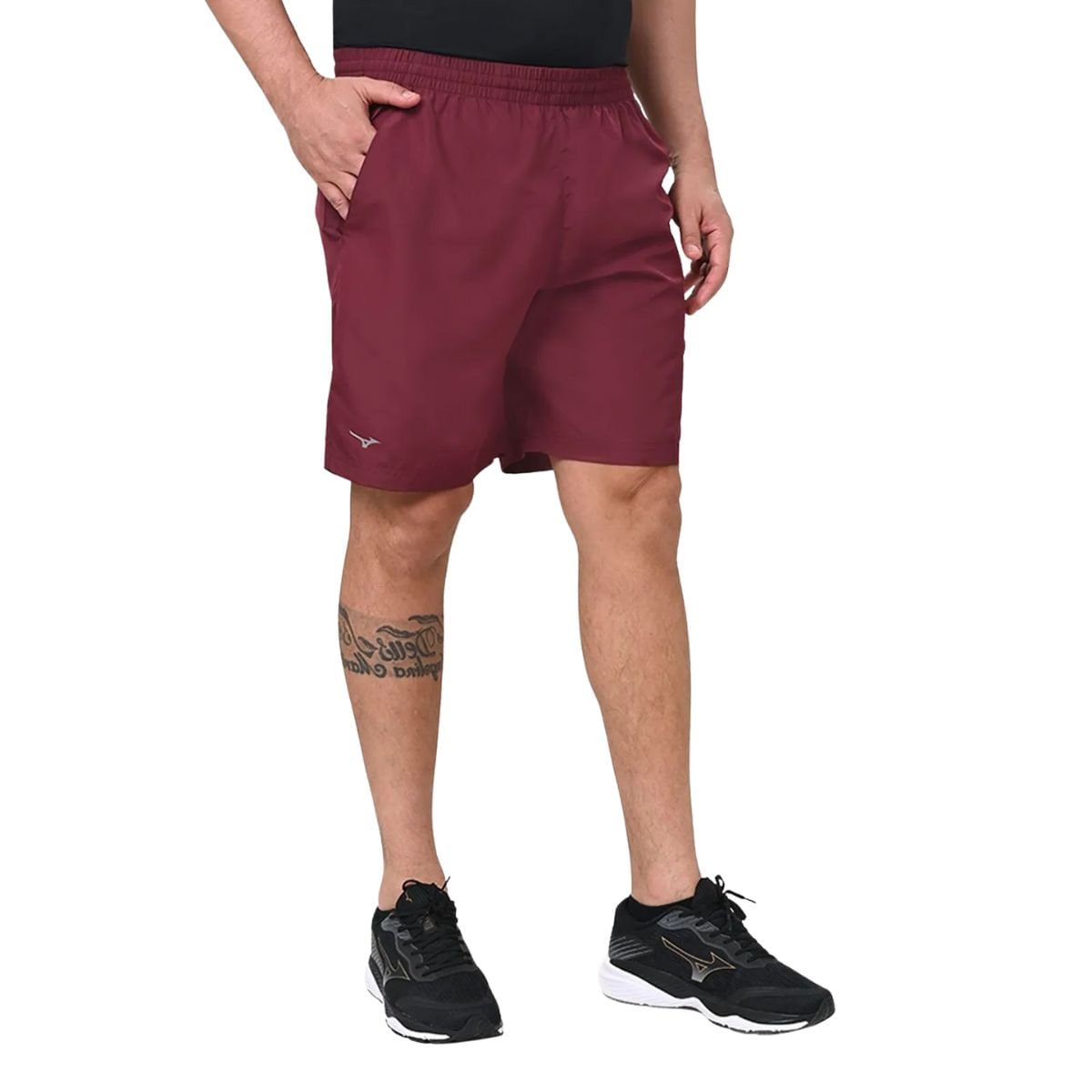 Bermuda Masculina Curta Mizuno Energy M Bordô Vinho 2
