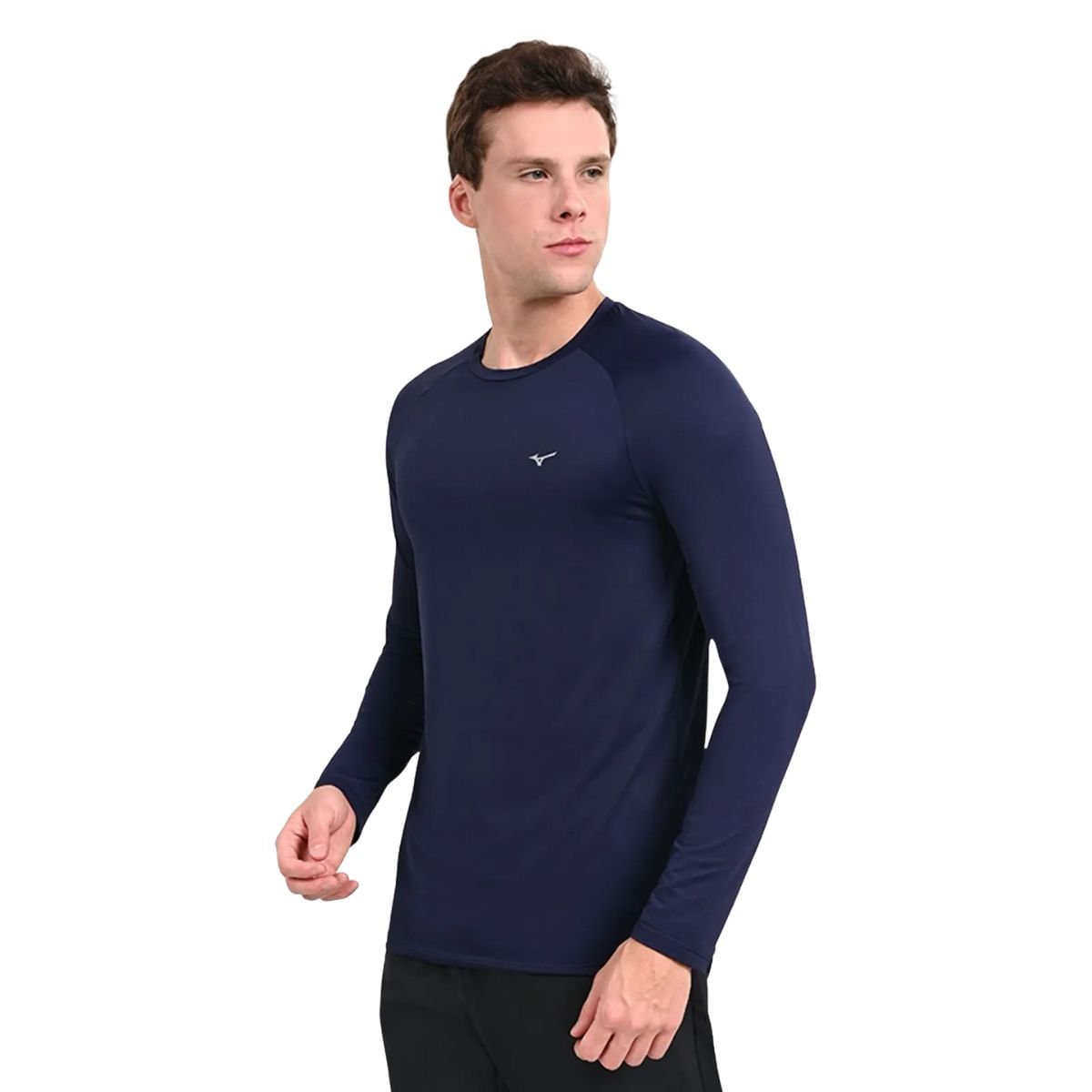 Camiseta Masculino Manga Longa Mizuno Pro Uv Azul Azul 2