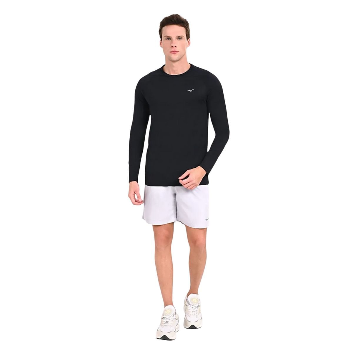 Camiseta Masculina Manga Longa Mizuno Pro Uv Preta Preto 3