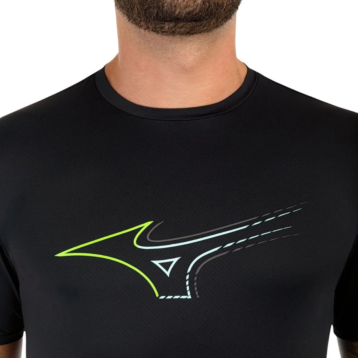 Camiseta Masculina Mizuno Focus Stamp Preta Preto 2