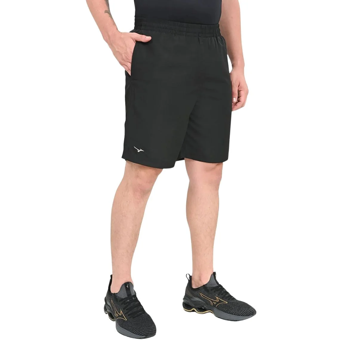 Bermuda Masculina Curta Mizuno Rip Stop 3 Preta Preto 2