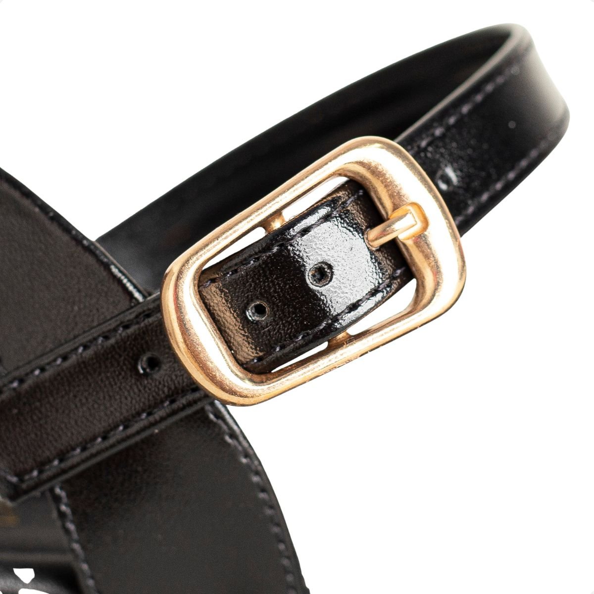 Sandália Plataforma Preta Dm Preto 3