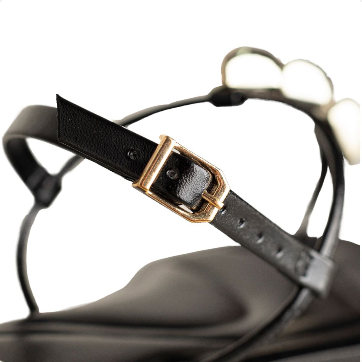 Sandália Rasteirinha Dm Glam Preta Preto 7