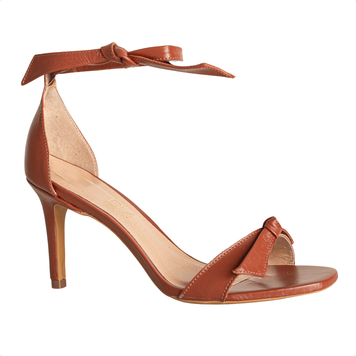 Sandalia Fem Salto Alto Fino Dm 1600c-25571c- Marrom 2