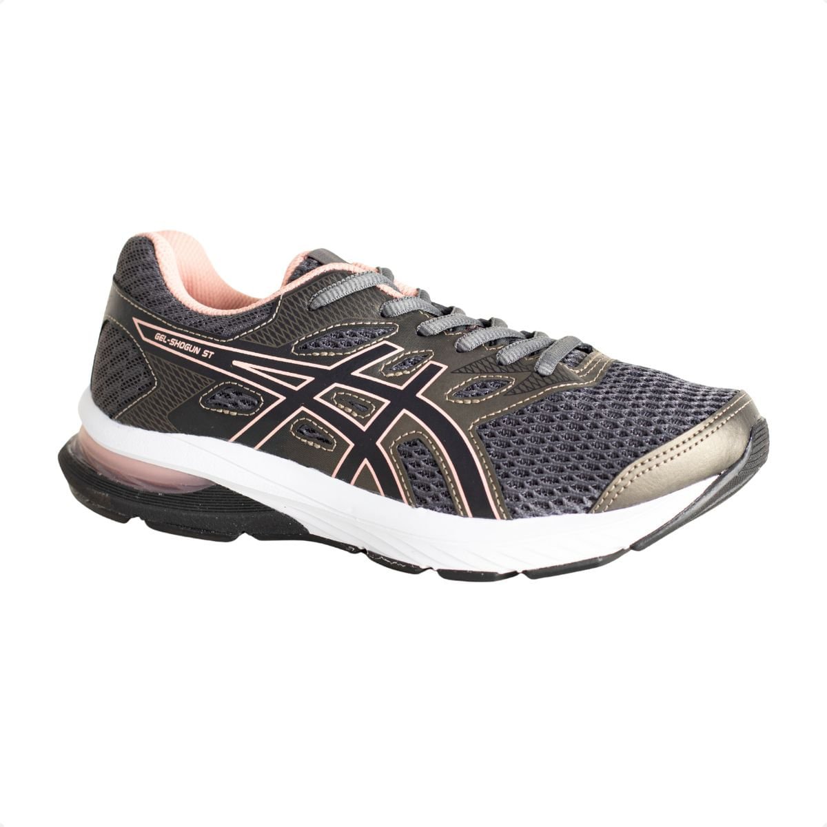 Tenis Running Feminino Asics Gel-Shogun St Cinza 2
