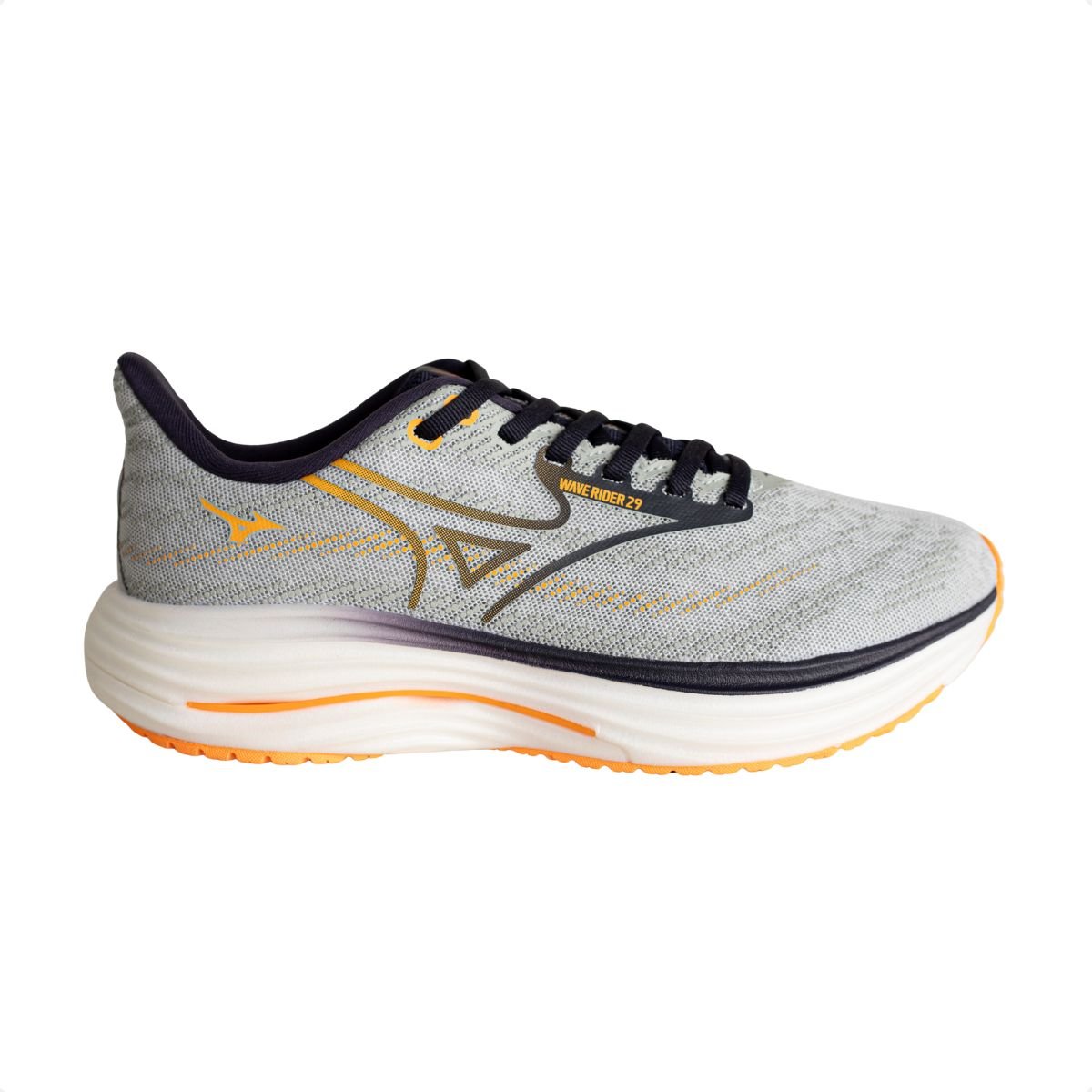 Tênis De Corrida Mizuno Wave Rider 29 Masculino Cinza/Laranja 1