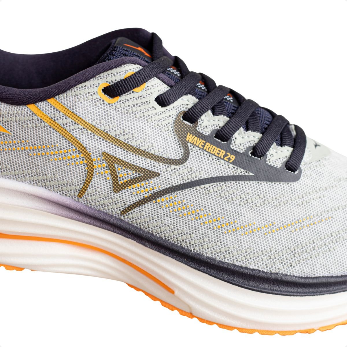 Tênis De Corrida Mizuno Wave Rider 29 Masculino Cinza/Laranja 3
