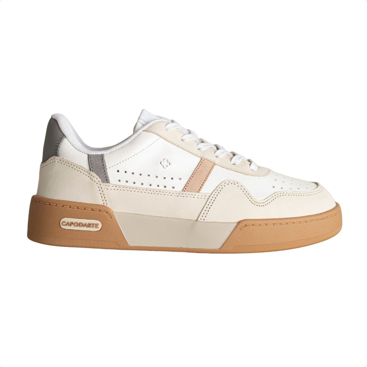 Tenis Moda Feminino Capodarte Bege/Branco 1