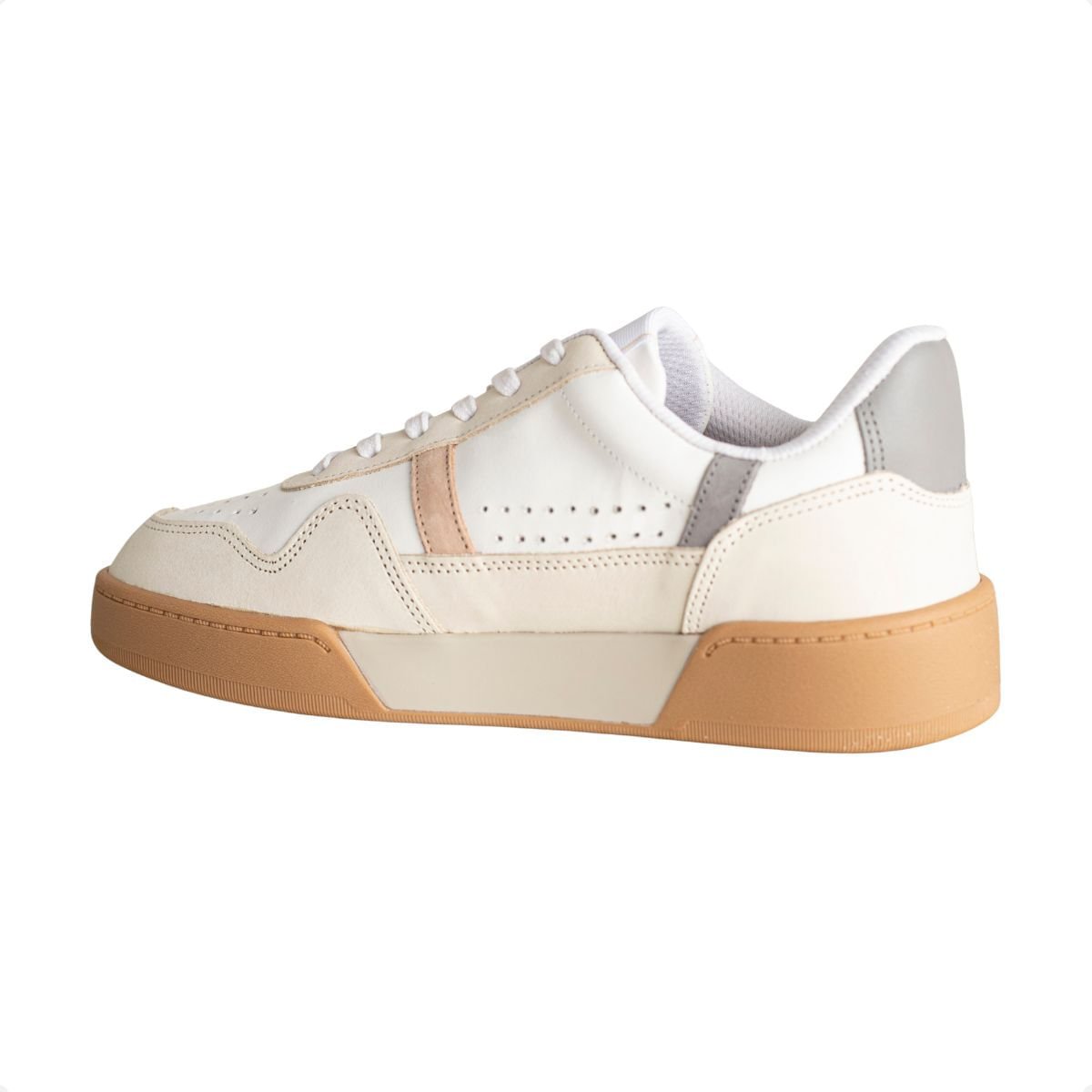 Tenis Moda Feminino Capodarte Bege/Branco 5