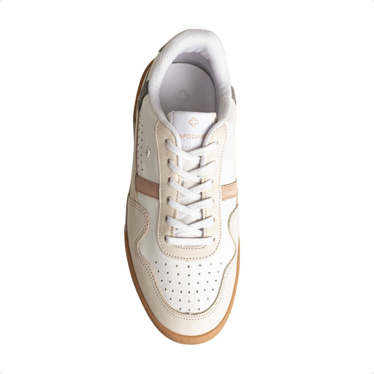 Tenis Moda Feminino Capodarte Bege/Branco 6