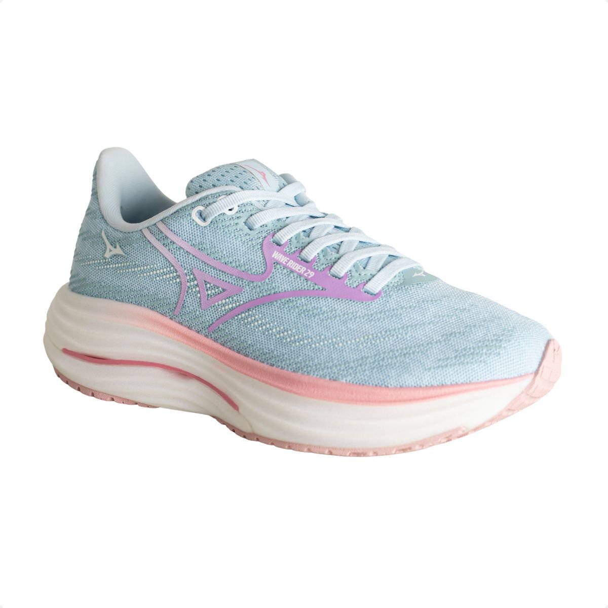 Tenis Running Feminino Mizuno Rider 29 Azul/Rosa 2
