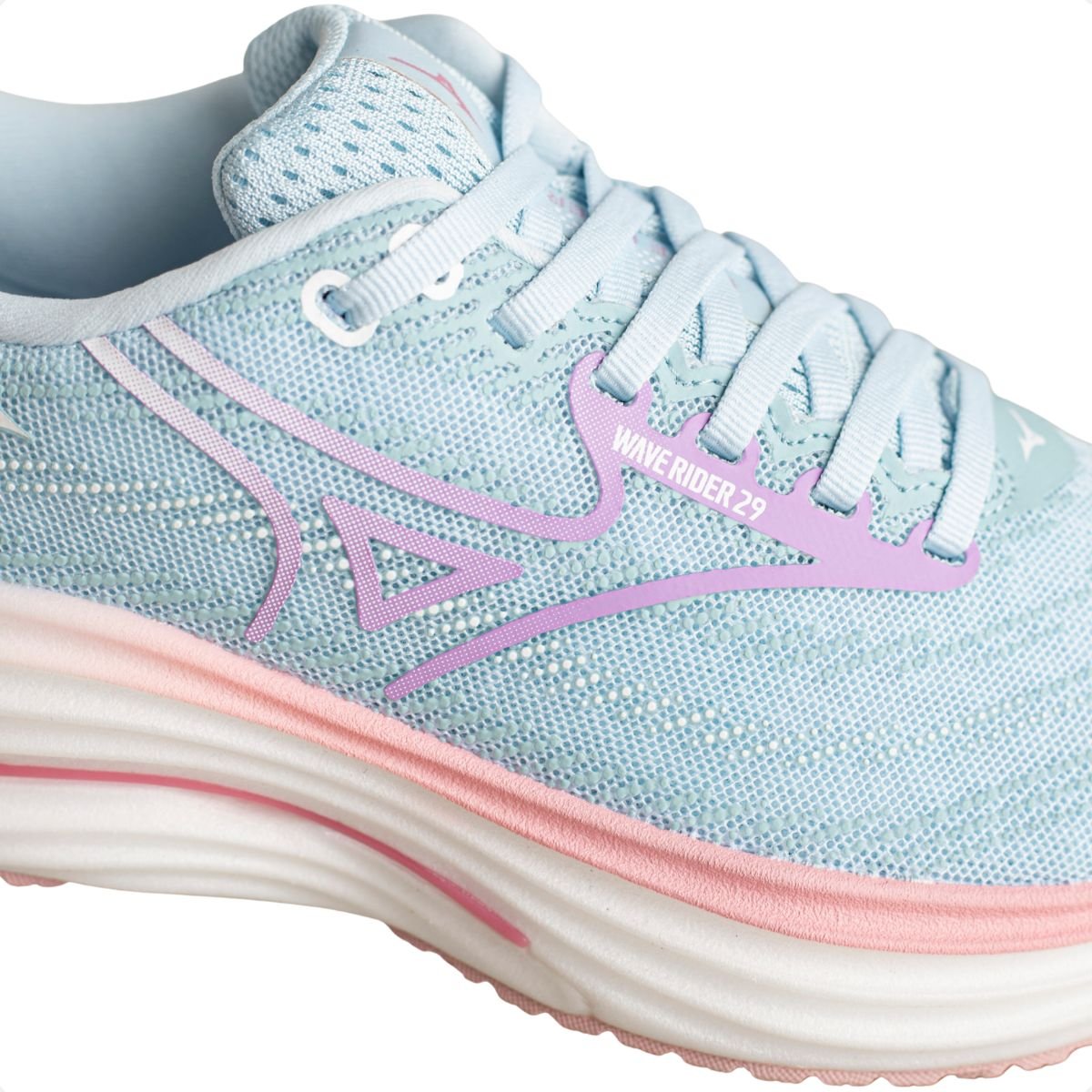 Tenis Running Feminino Mizuno Rider 29 Azul/Rosa 3