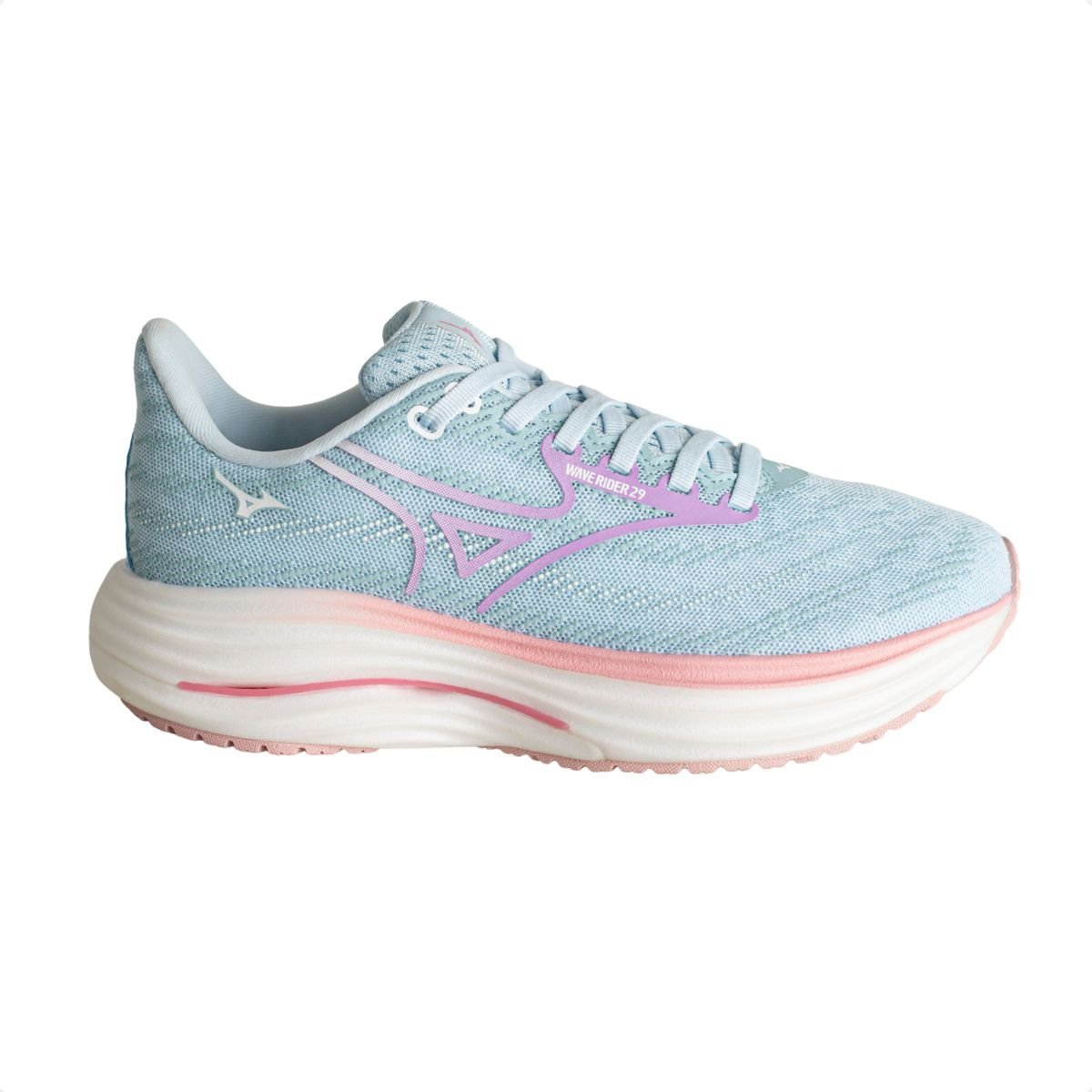 Tenis Running Feminino Mizuno Rider 29 Azul/Rosa 1