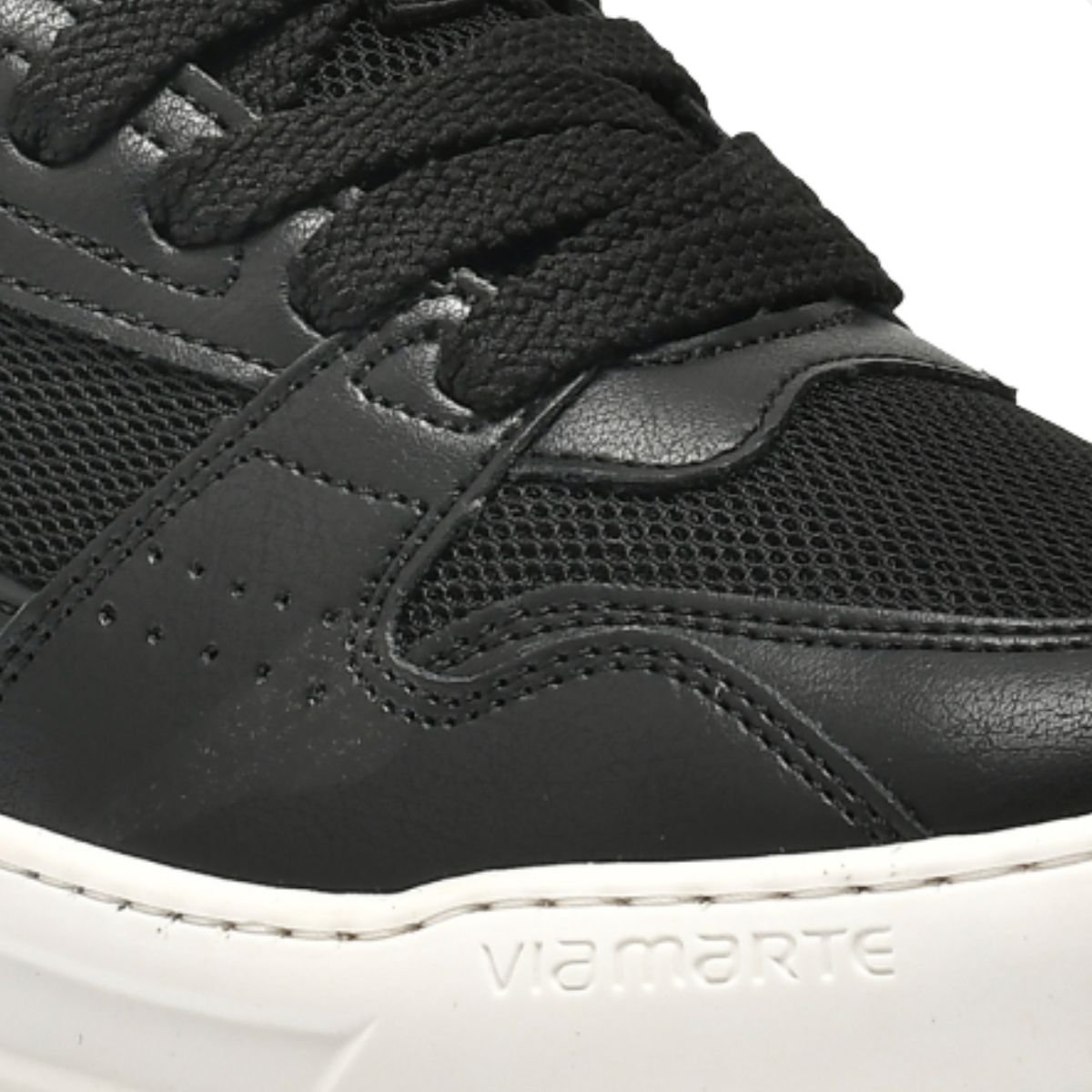 Tênis Moda Casual Feminino Via Marte Preto Preto 6