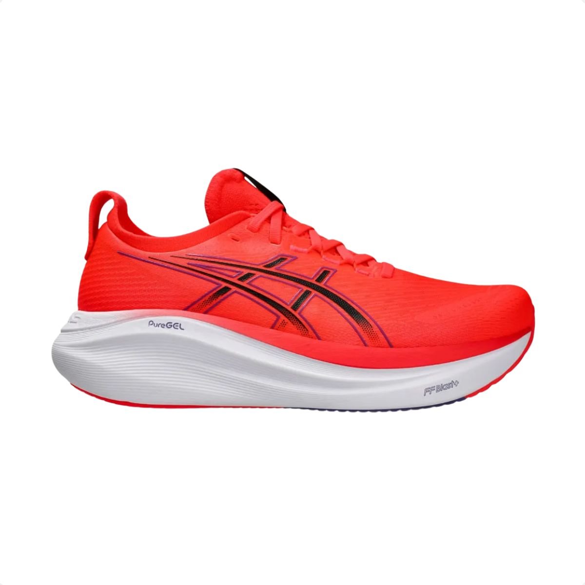 Tênis Running Masculino Asics Gel-Nimbus 27 Vermelho Laranja