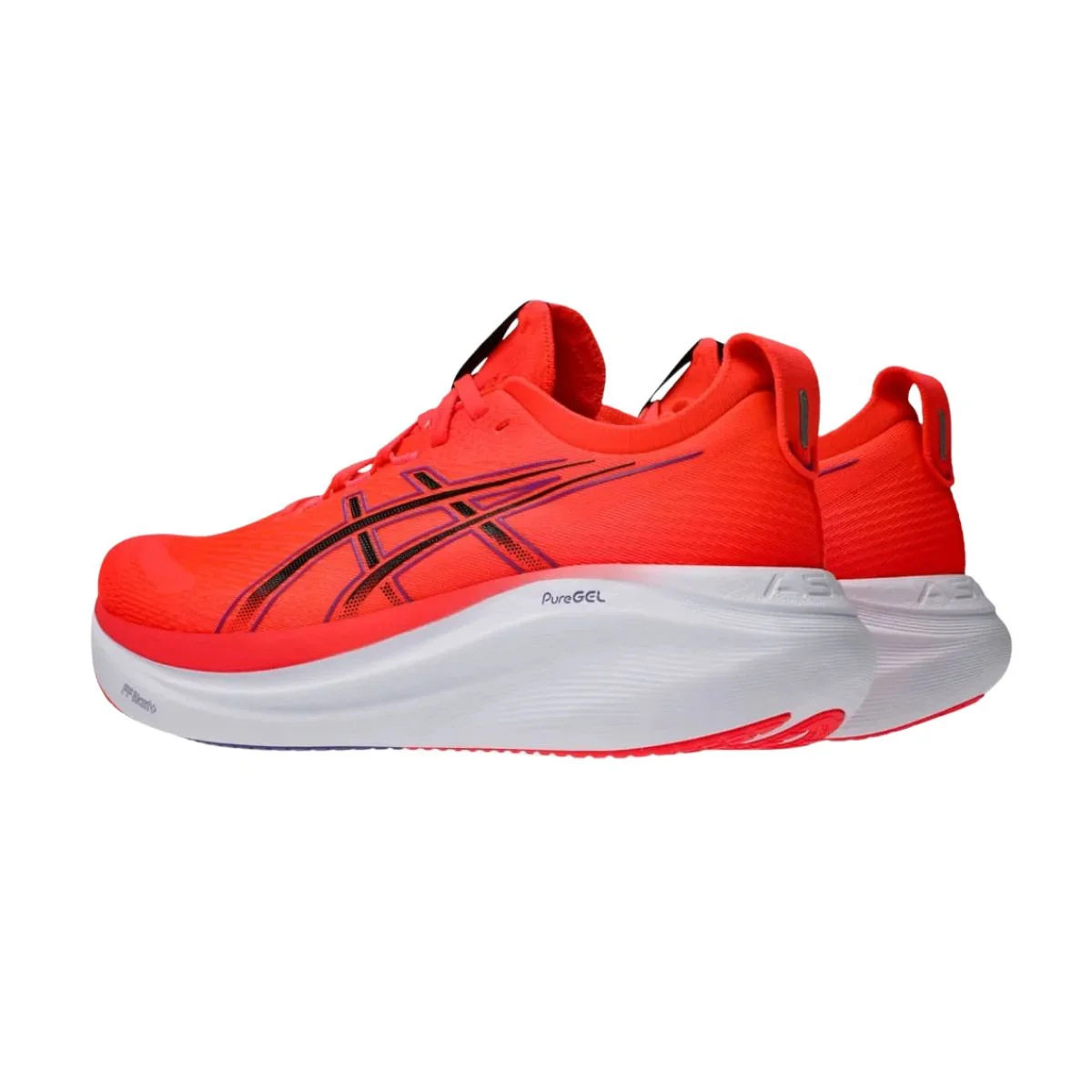 Tênis Running Masculino Asics Gel-Nimbus 27 Vermelho Laranja 5