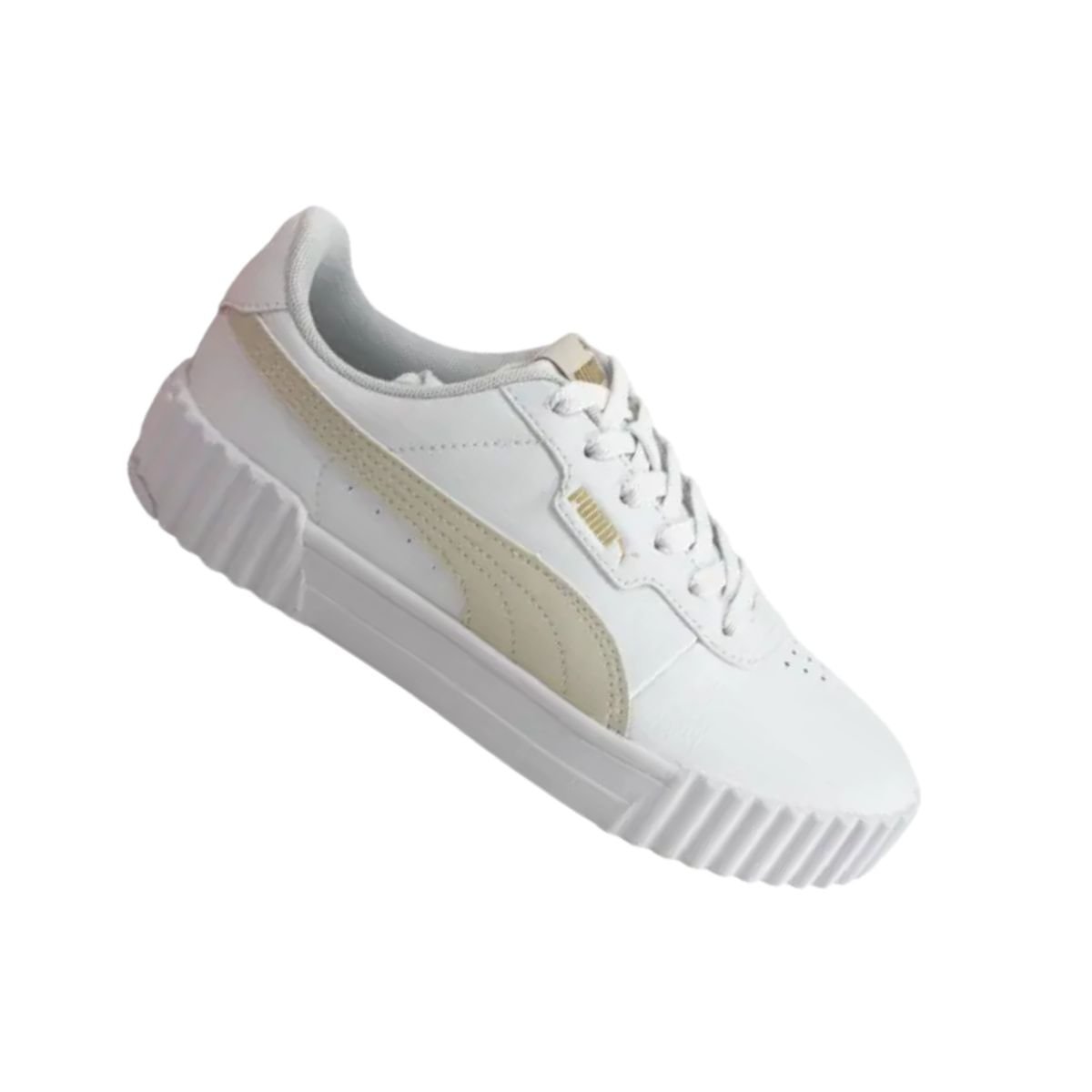 Tênis Casual Feminino Puma Carina 3.0 Bdp Branco Branco/Bege 7
