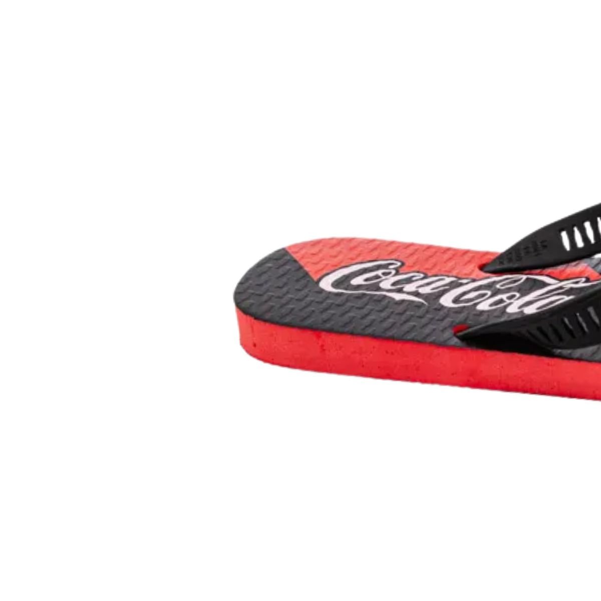 Chinelo Masculino Dedo Coca Cola Shadow Vermelho Preto/Vermelho 7