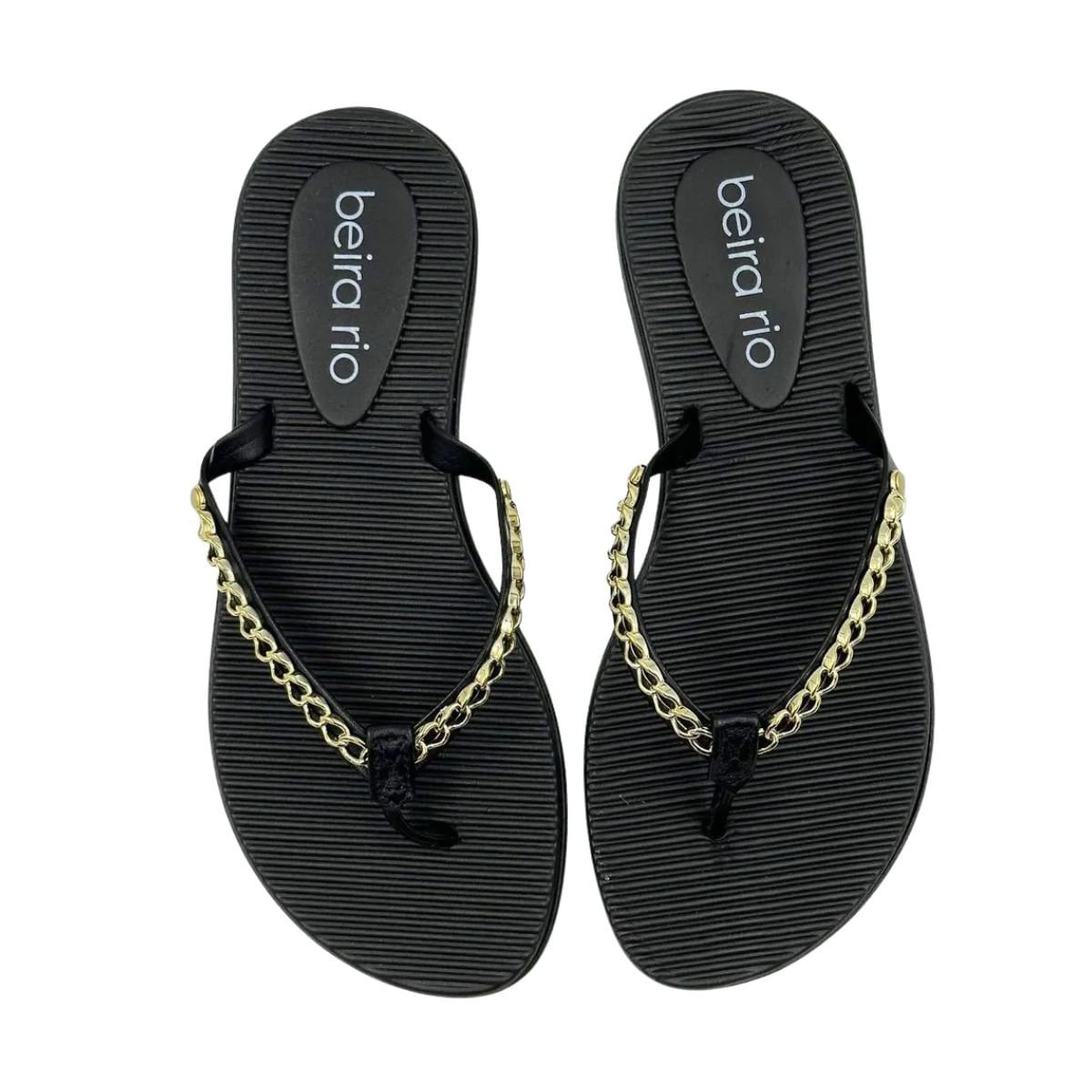 Tamanco Feminino Rasteiro Beira Rio Preto Preto 3