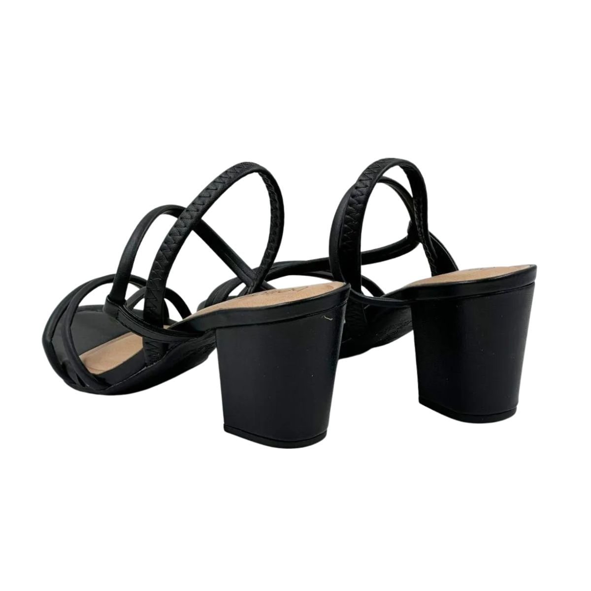 Sandália Feminina Salto Médio Grosso Beira Rio Preta Preto 4