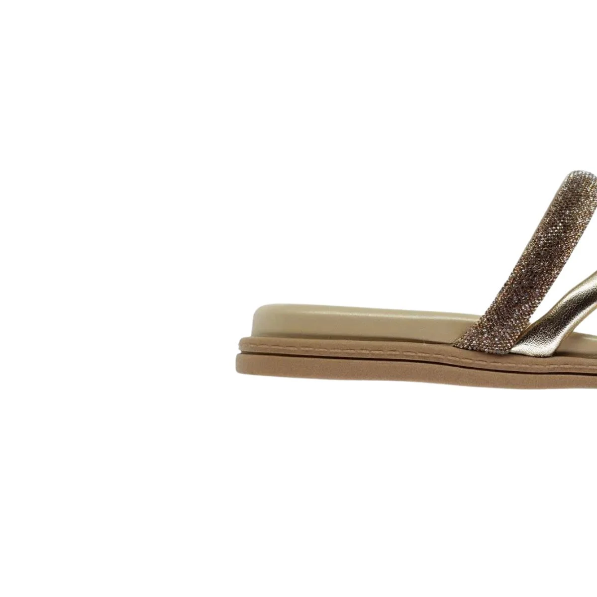 Tamanco Feminino Papete Beira Rio Bege Bege/Dourado 7