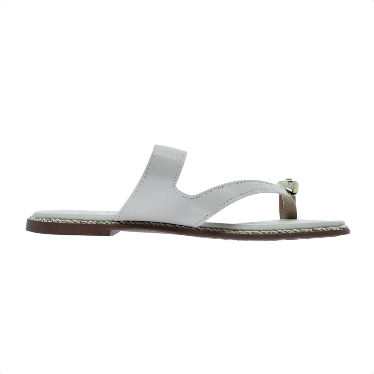 Tamanco Feminino Rasteiro Beira Rio Off White