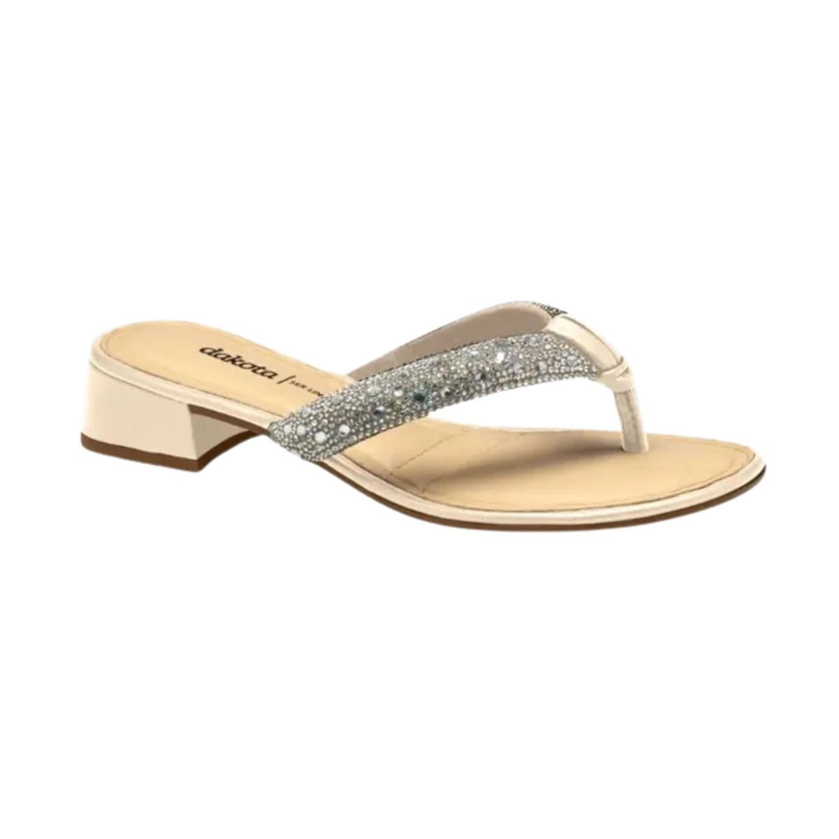 Tamanco Feminino Salto Baixo Dakota Bege Bege 2