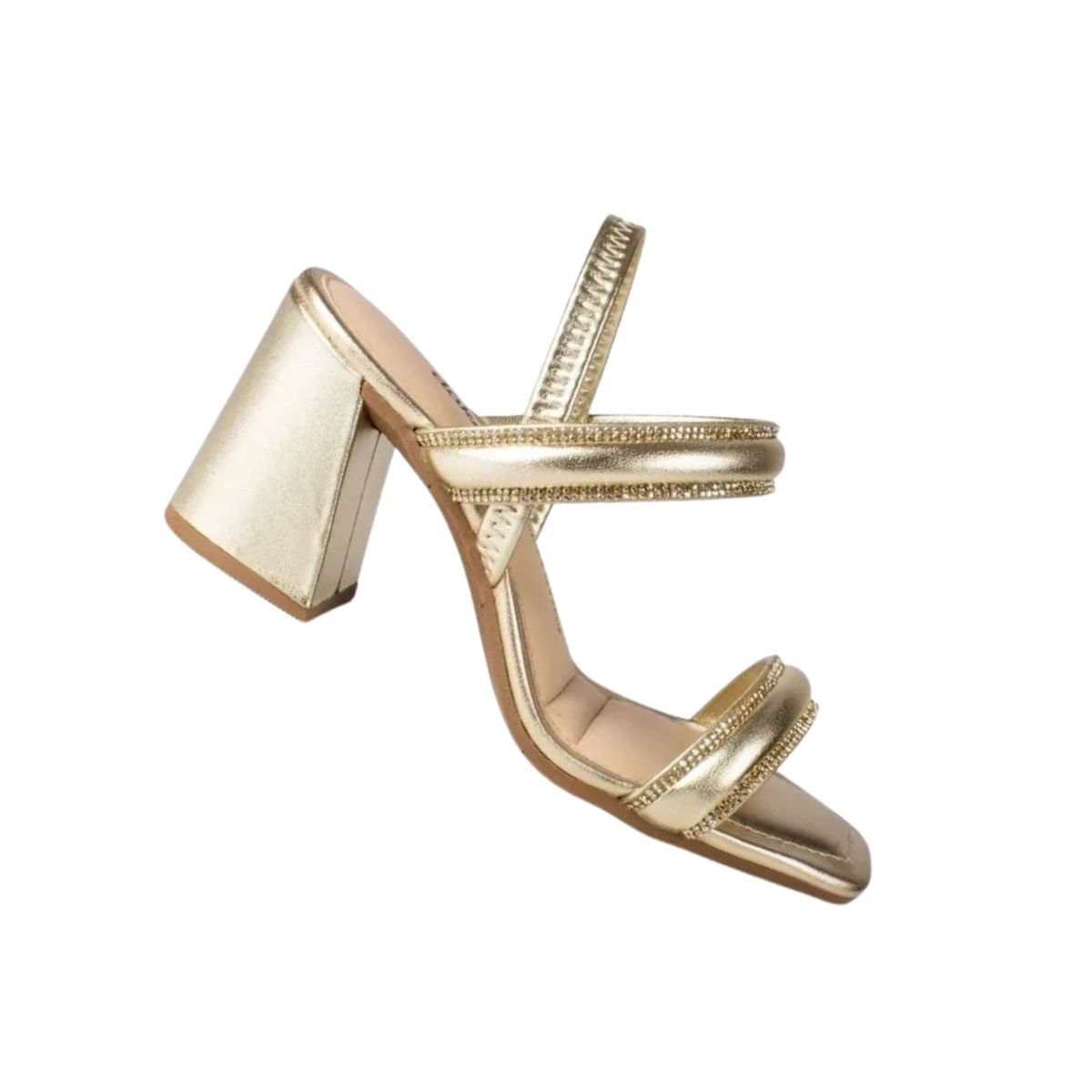 Sandália Feminina Salto Alto Grosso Dakota Dourado Dourado 6