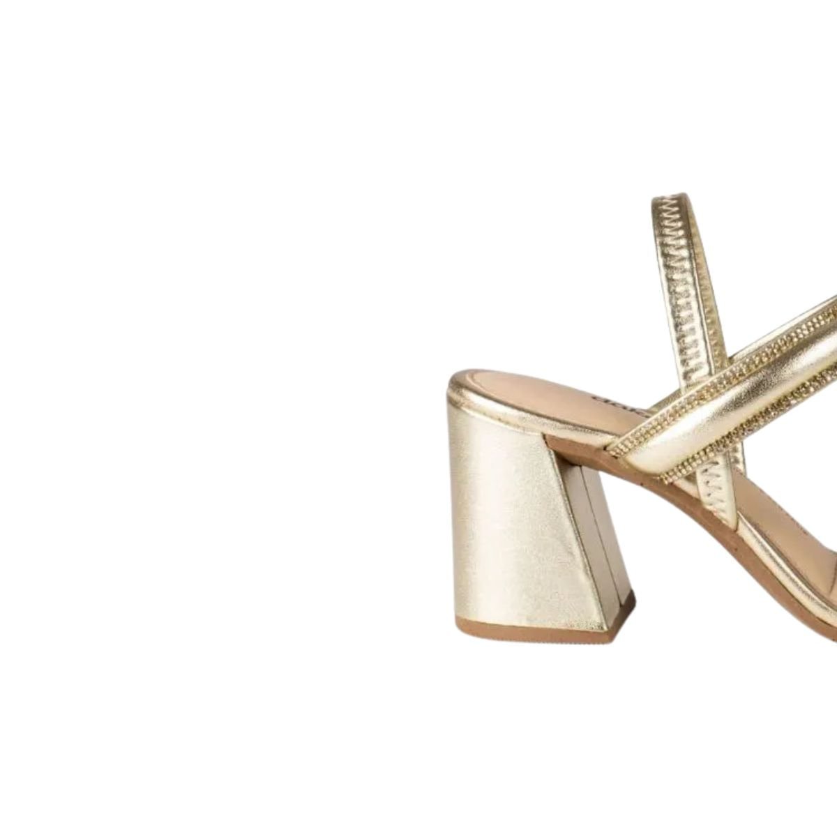 Sandália Feminina Salto Alto Grosso Dakota Dourado Dourado 7