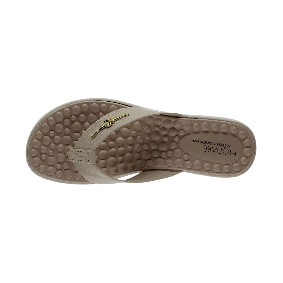 Tamanco Feminino Rasteiro Ultraconforto Modare Creme Creme 2