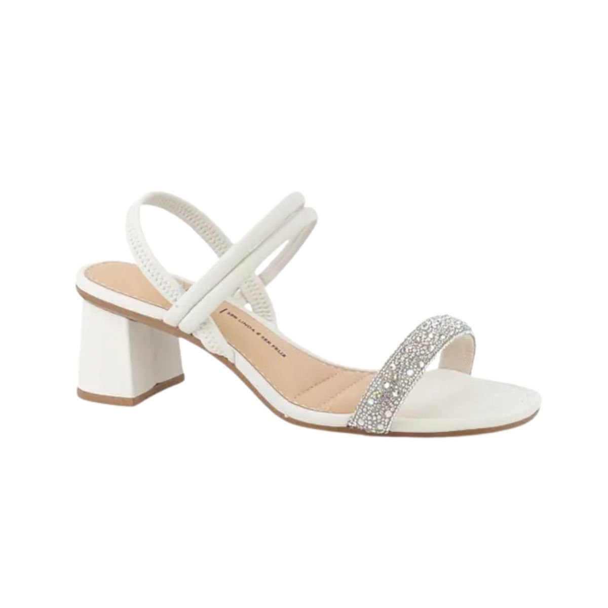 Sandália Feminina Salto Alto Grosso Dakota Branca Branco 2