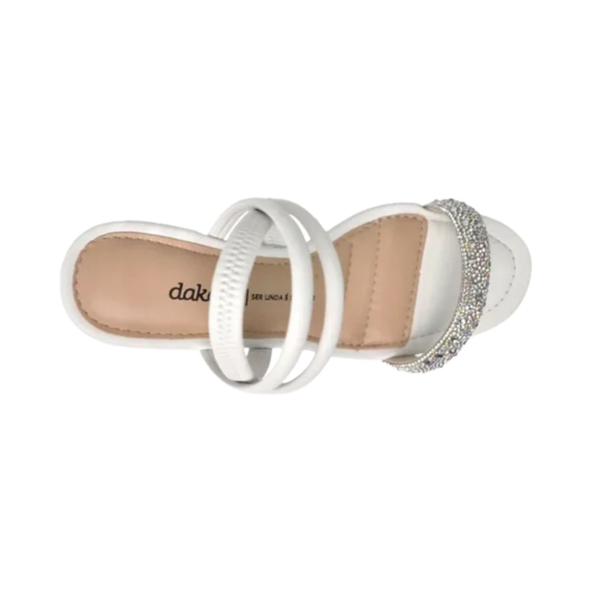 Sandália Feminina Salto Alto Grosso Dakota Branca Branco 3