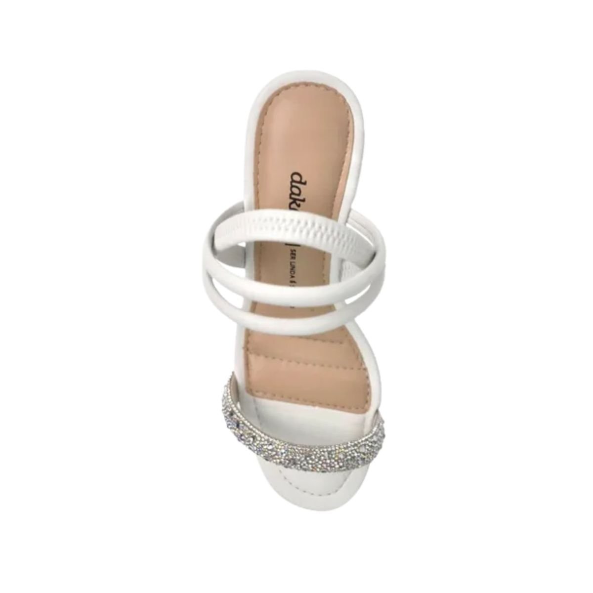 Sandália Feminina Salto Alto Grosso Dakota Branca Branco 6