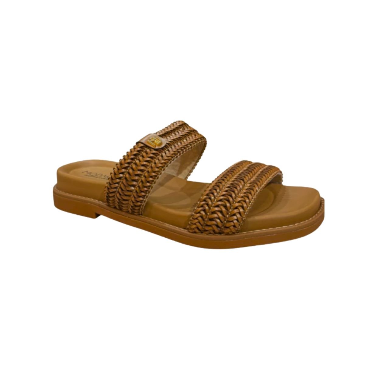 Tamanco Feminino Salto Baixo Modare Marrom Bege 2