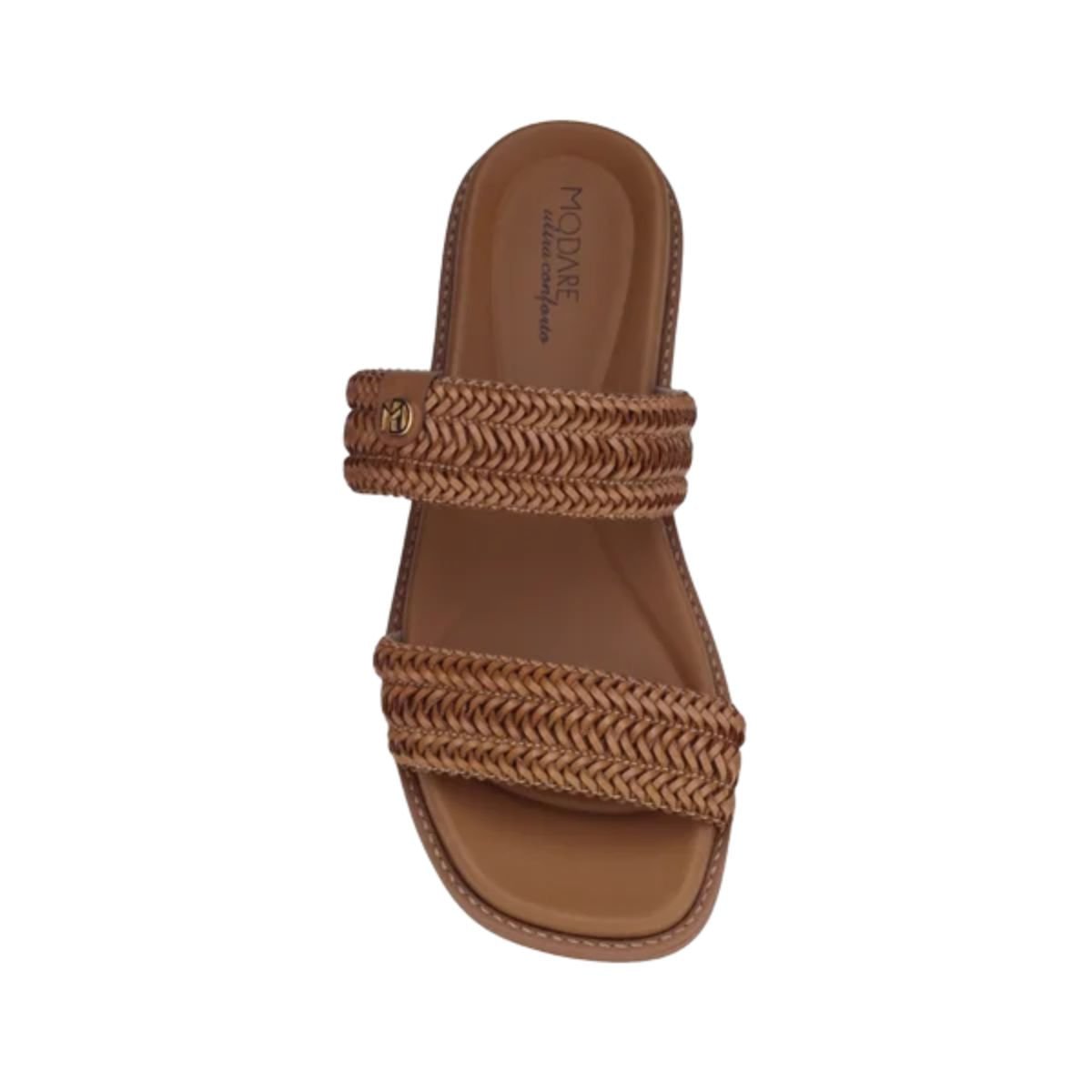 Tamanco Feminino Salto Baixo Modare Marrom Bege 3