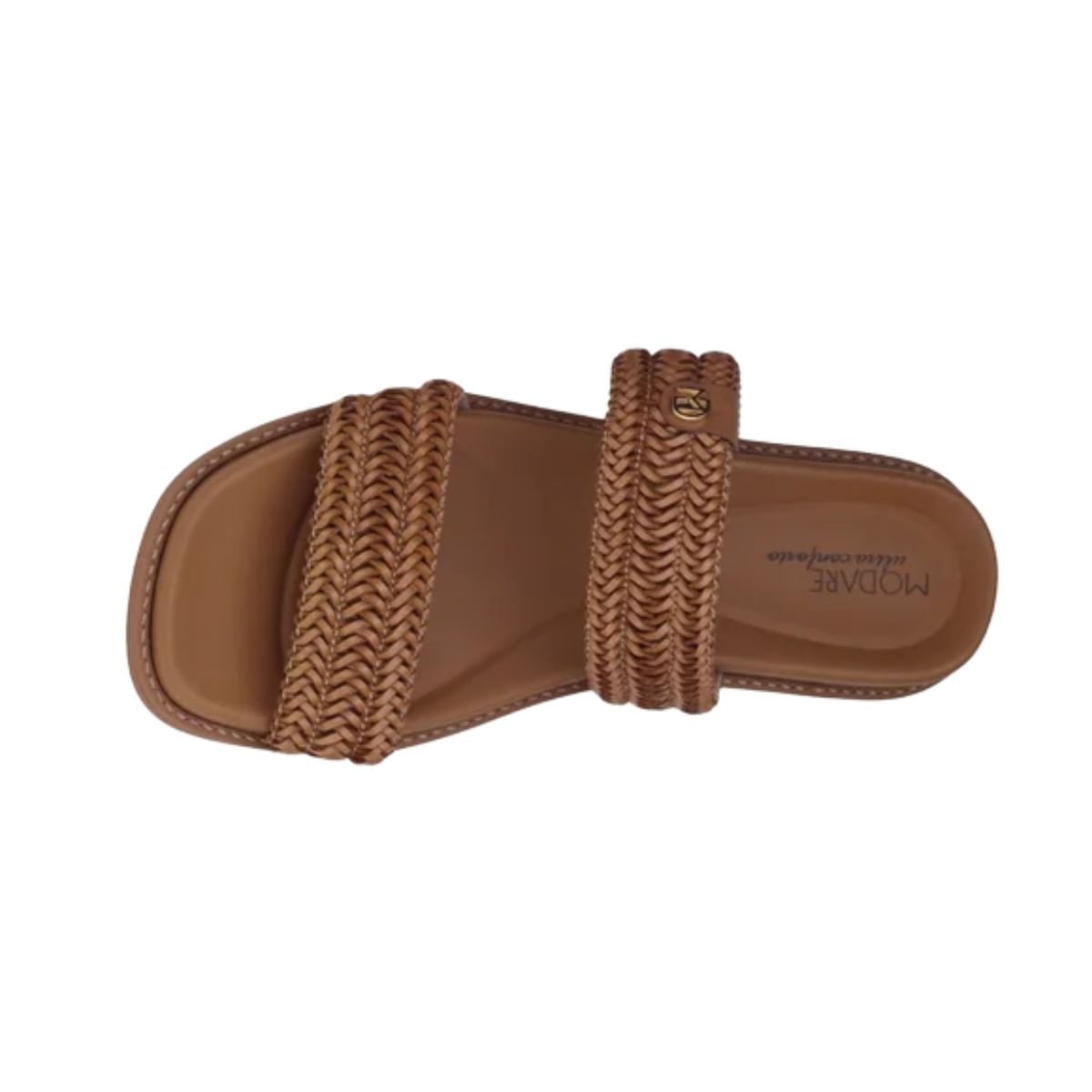 Tamanco Feminino Salto Baixo Modare Marrom Bege 6