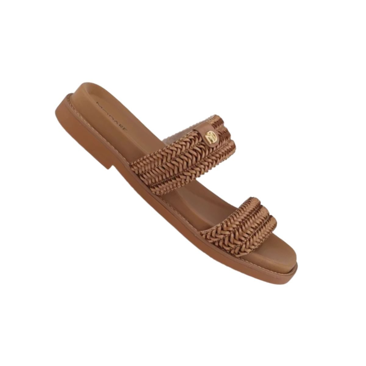 Tamanco Feminino Salto Baixo Modare Marrom Bege 7