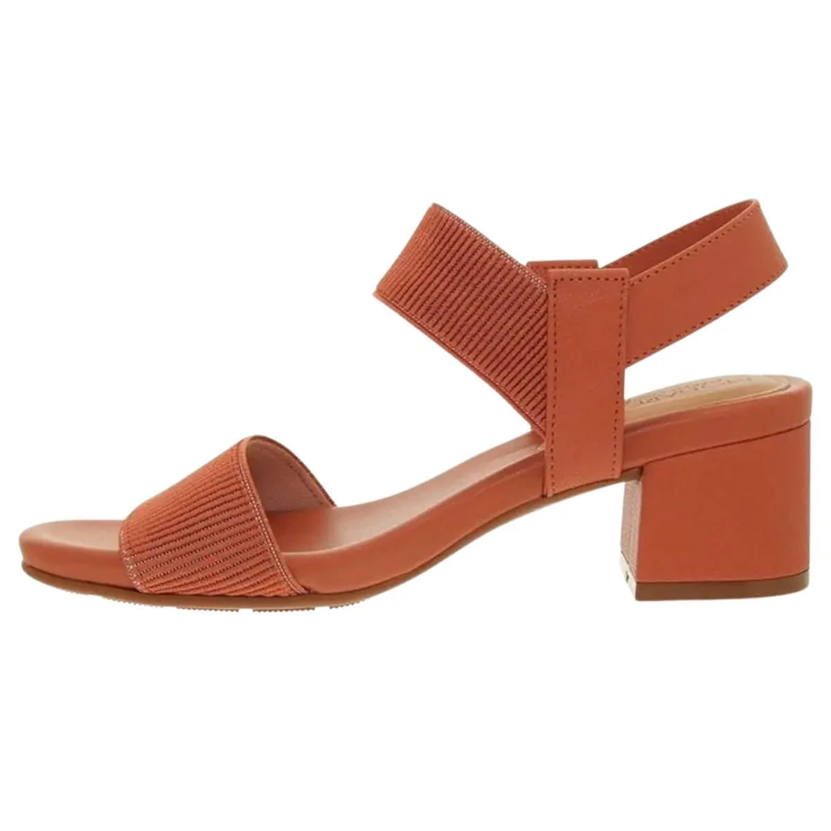 Sandália Feminina Salto Médio Grosso Modare Coral Terracota 4