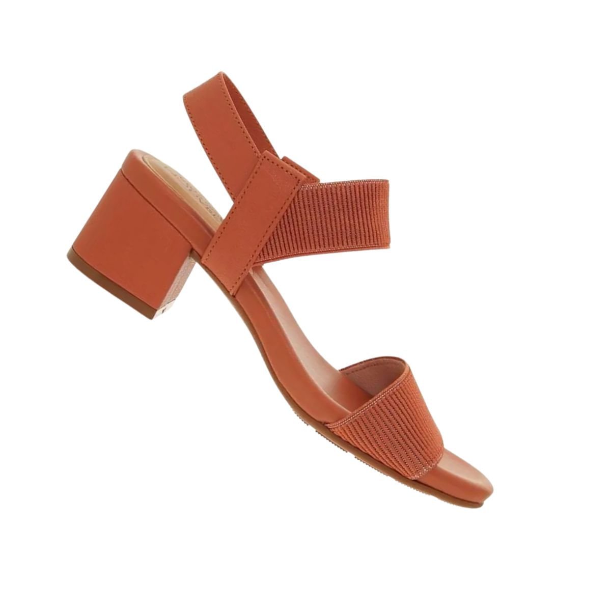Sandália Feminina Salto Médio Grosso Modare Coral Terracota 5
