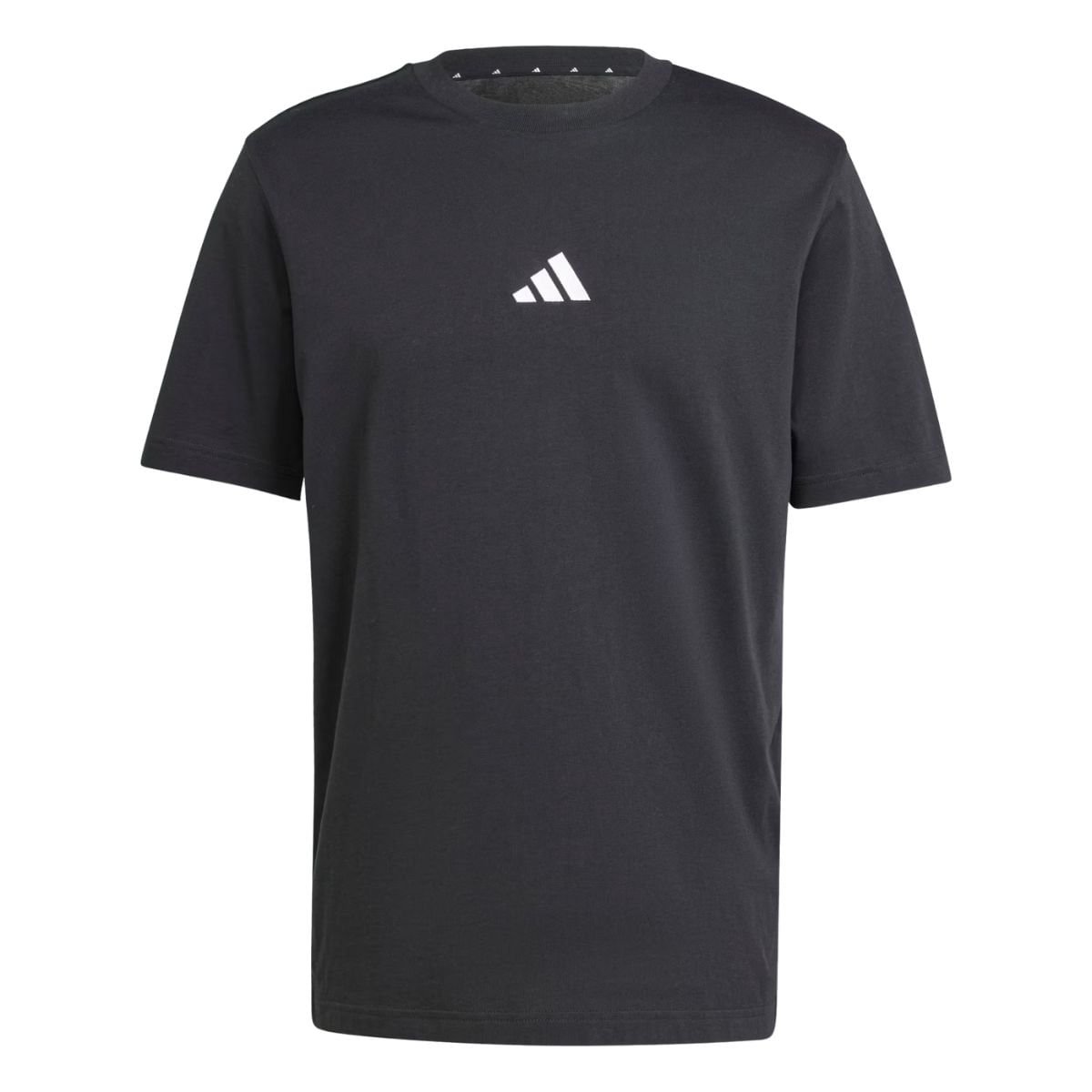 Camiseta Masculina Essentials Com Logo Pequeno Adidas Preta Preto 5