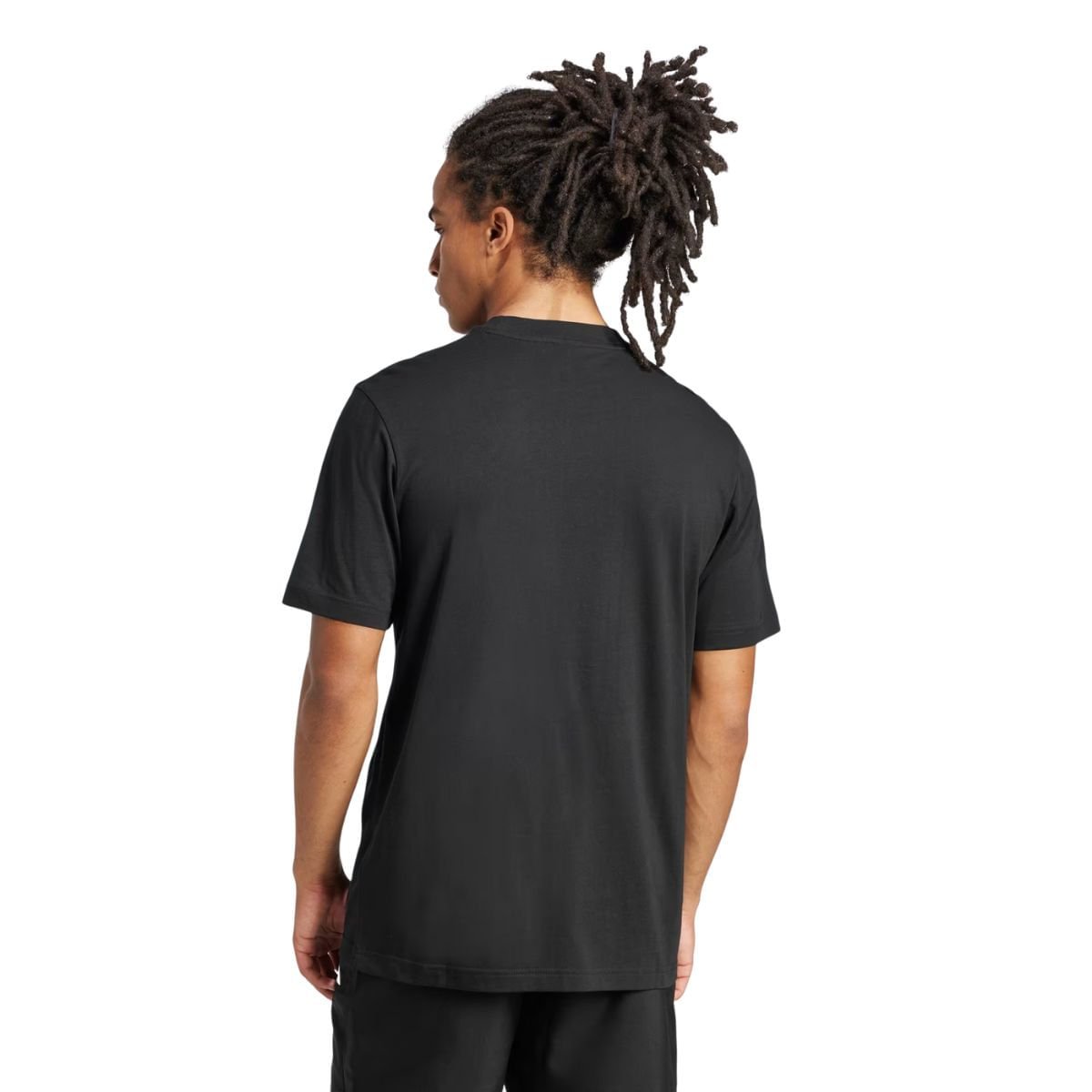 Camiseta Masculina Essentials Com Logo Pequeno Adidas Preta Preto 6